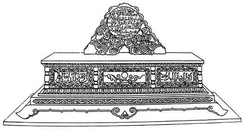 Fig. 23 Diagram of an Islamic altar-type grave monument, such as found at many sites in the Quanzhou district..