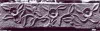 Fig. 28 Carved branch of a blossoming tea tree from a Nestorian tomb monument.